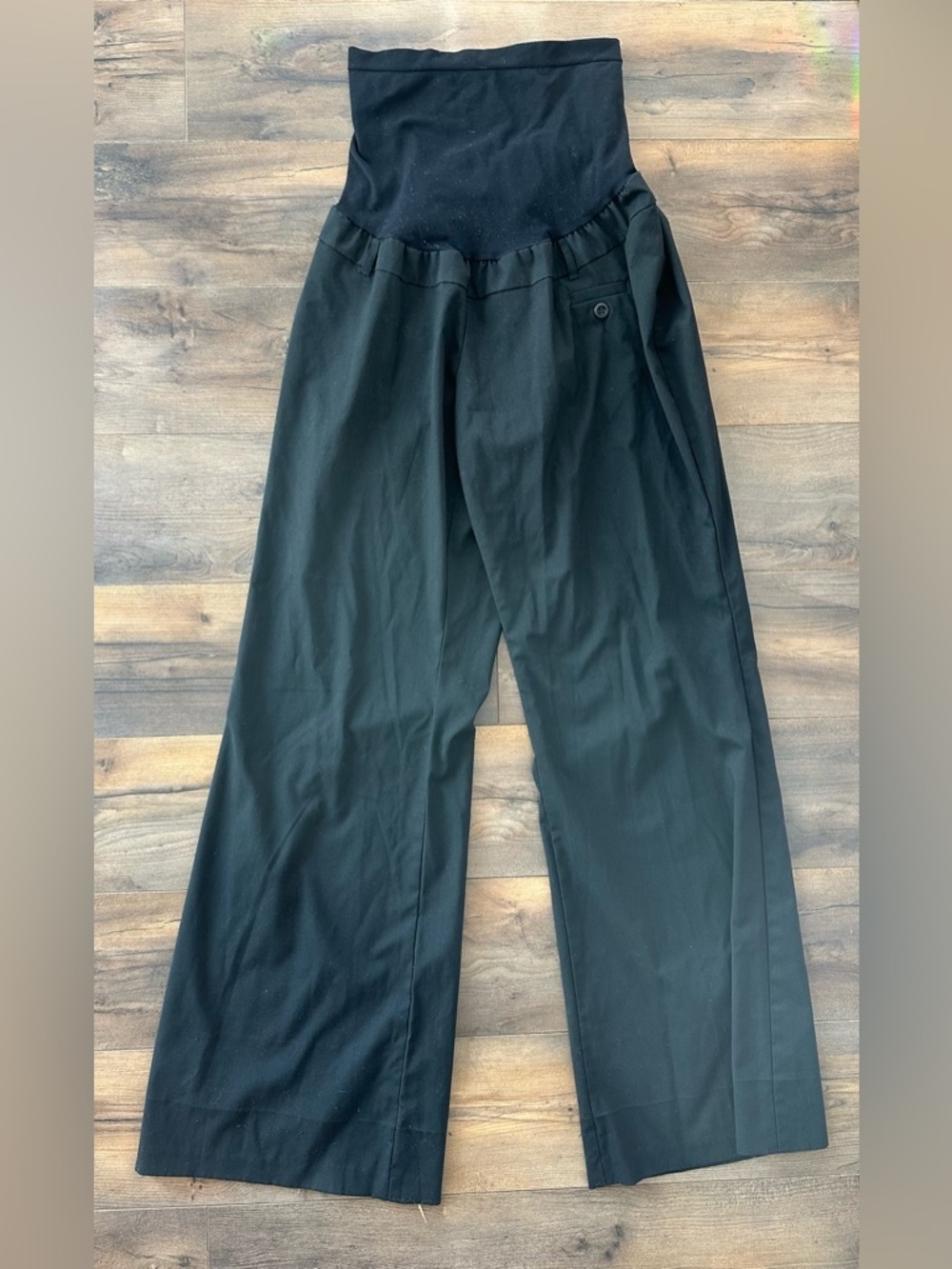 Motherhood Maternity Black Wide Leg Pants XL Stretch Career Work